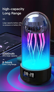 Jellyfish Bluetooth Speaker Lamp With Clock